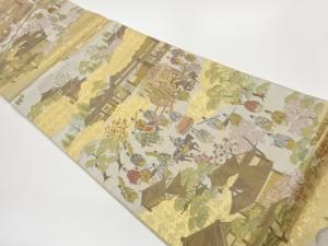 路頭の儀模様織出し袋帯